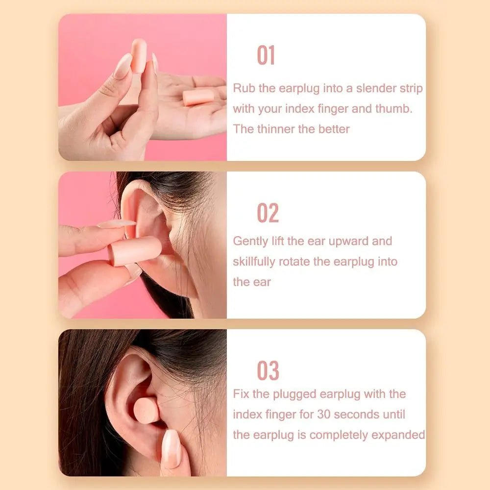 10Pcs Anti-Noise Ear Plugs – soft foam earplugs for sleeping, travel, and noise reduction