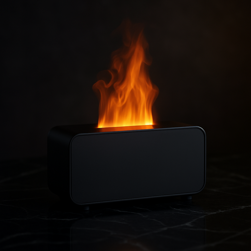 Mini Flame Aroma Diffuser & Humidifier with LED Timer