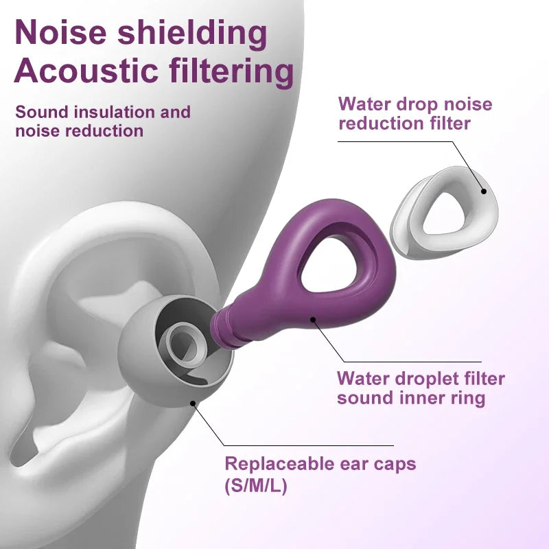 Soft Silicone Earplugs – Noise Cancelling, Sleep, Swimming, Waterproof