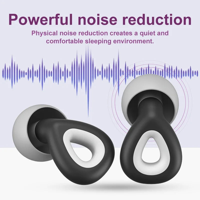 Soft Silicone Earplugs – Noise Cancelling, Sleep, Swimming, Waterproof