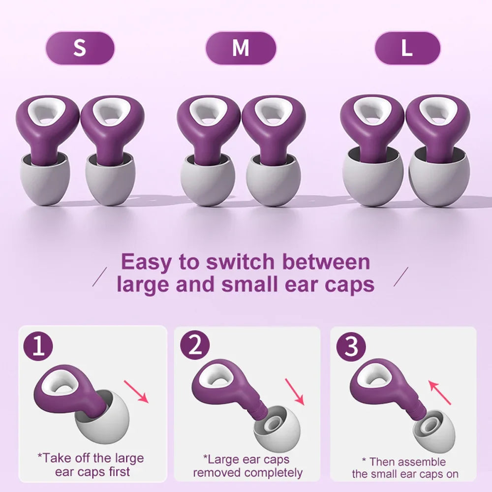 Soft Silicone Earplugs – Noise Cancelling, Sleep, Swimming, Waterproof