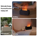 Mini Flame Aroma Diffuser & Humidifier with LED Timer