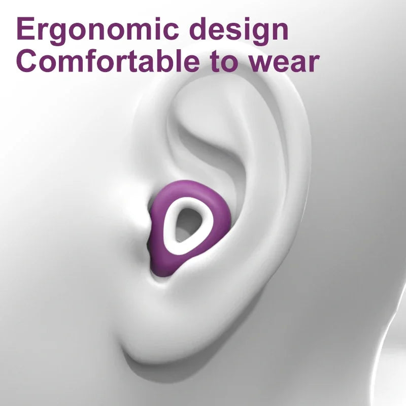 Soft Silicone Earplugs – Noise Cancelling, Sleep, Swimming, Waterproof