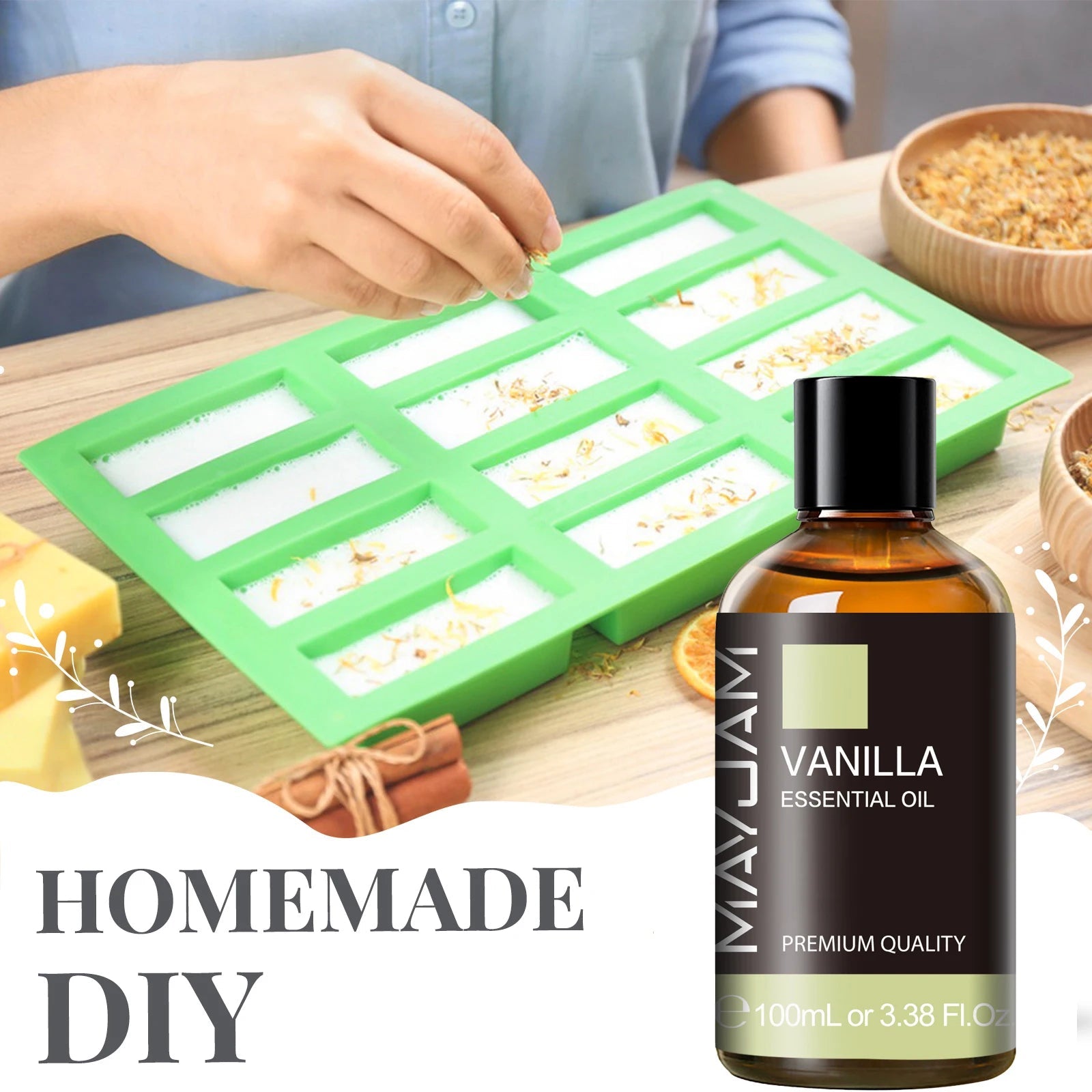 MAYJAM Essential Oil with Dropper – pure aromatherapy fragrance oil for diffusers and DIY use