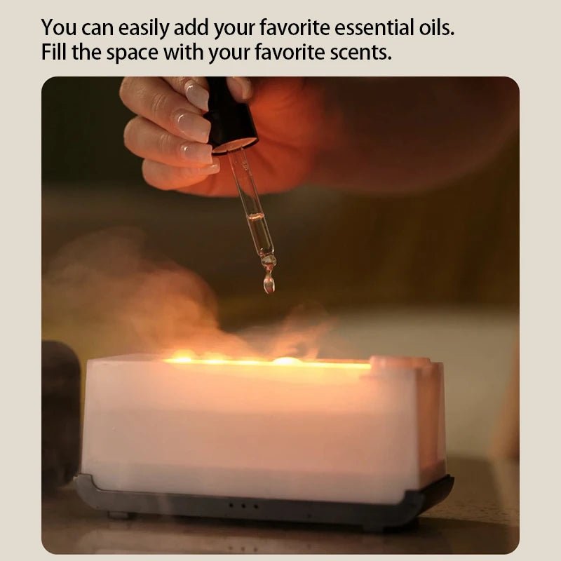 Mini Flame Aroma Diffuser and Humidifier with LED Timer – aromatherapy diffuser for bedroom relaxation