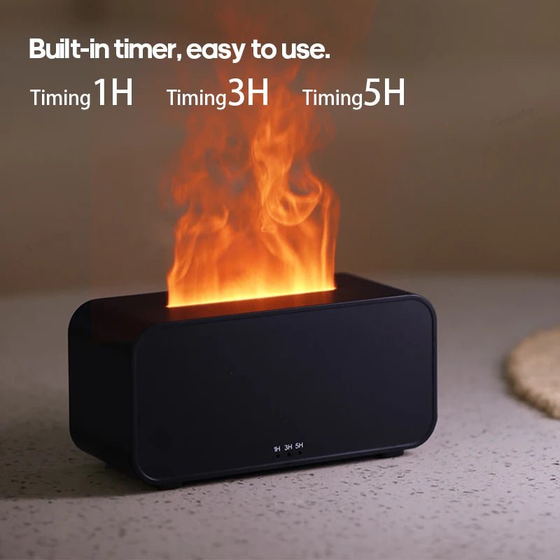 Mini Flame Aroma Diffuser and Humidifier with LED Timer – aromatherapy diffuser for bedroom relaxation