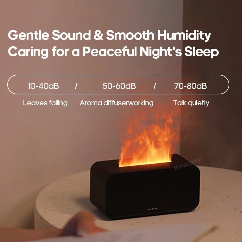 Mini Flame Aroma Diffuser and Humidifier with LED Timer – aromatherapy diffuser for bedroom relaxation