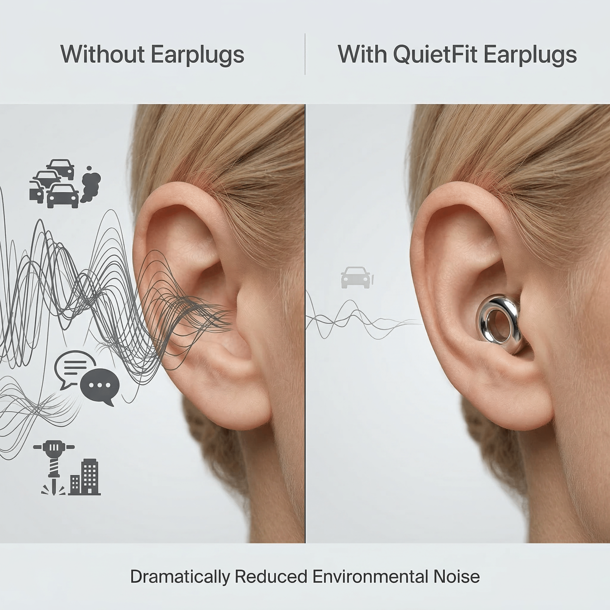 QuietFit Noise-Canceling Sleep Earplugs – comfortable foam earplugs for sleeping and travel
